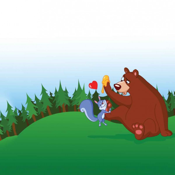 Белка и медведь 